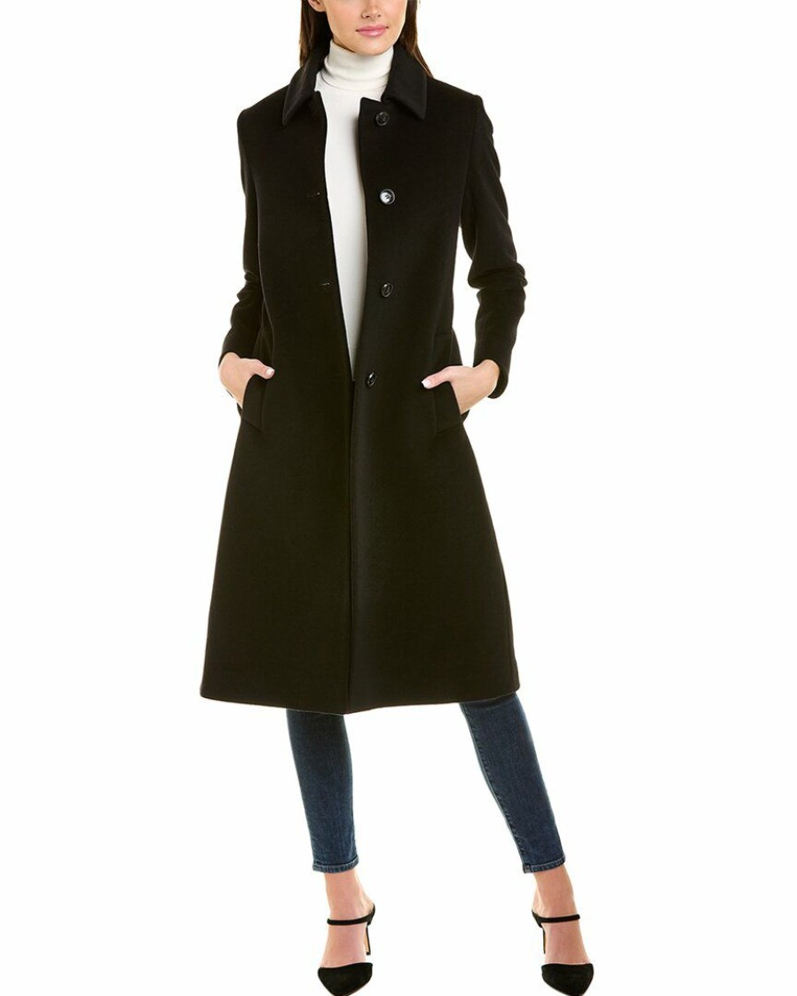 * | Women Cinzia Rocca Icons Wool & Cashmere-Blend Coat Black