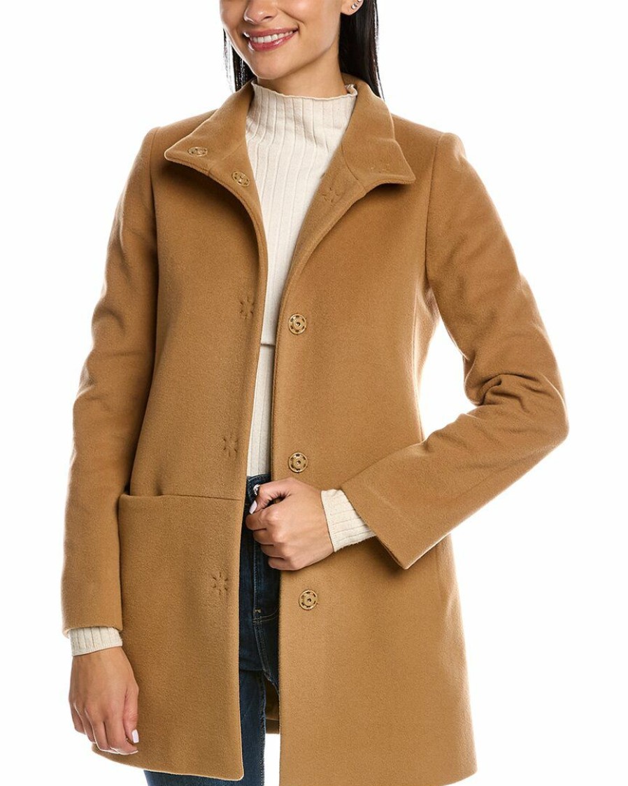 * | Women Cinzia Rocca Icons Wool & Cashmere-Blend Coat Beige