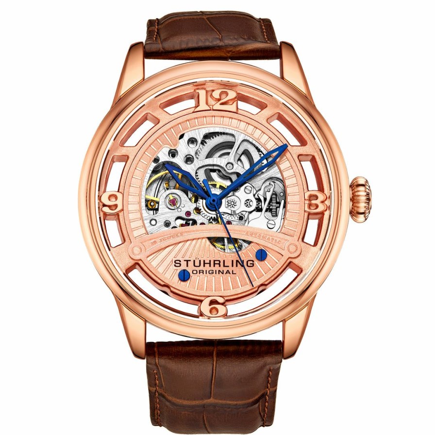 * | Stuhrling Original Men 3974 Automatic 48Mm Skeleton