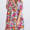 * | Karlie Women Floral Puff Sleeve Dress In Black