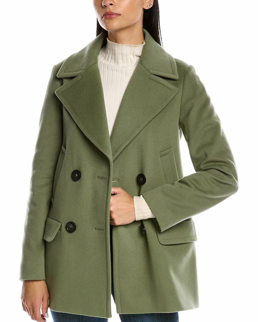 * | Women Cinzia Rocca Icons Wool & Cashmere-Blend Coat Green