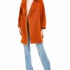 * | Women Cinzia Rocca Icons Double-Breasted Wool & Alpaca-Blend Peacoat Orange