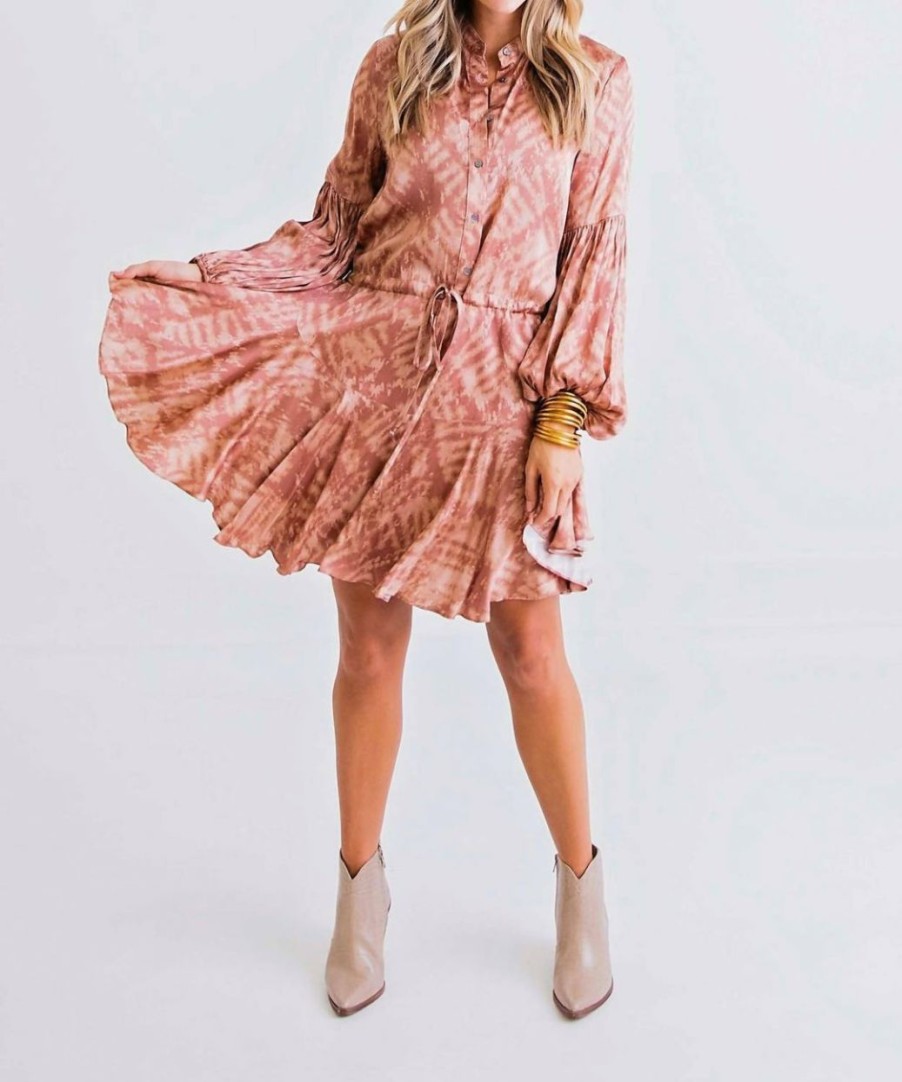 * | Karlie Women Button Tie Dress In Tie Dye