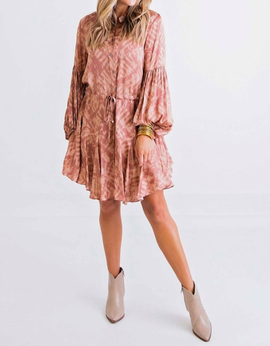 * | Karlie Women Button Tie Dress In Tie Dye