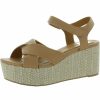 * | Dv By Dolce Vita Vinly Womens Leather Woven Flatform Sandals Camel