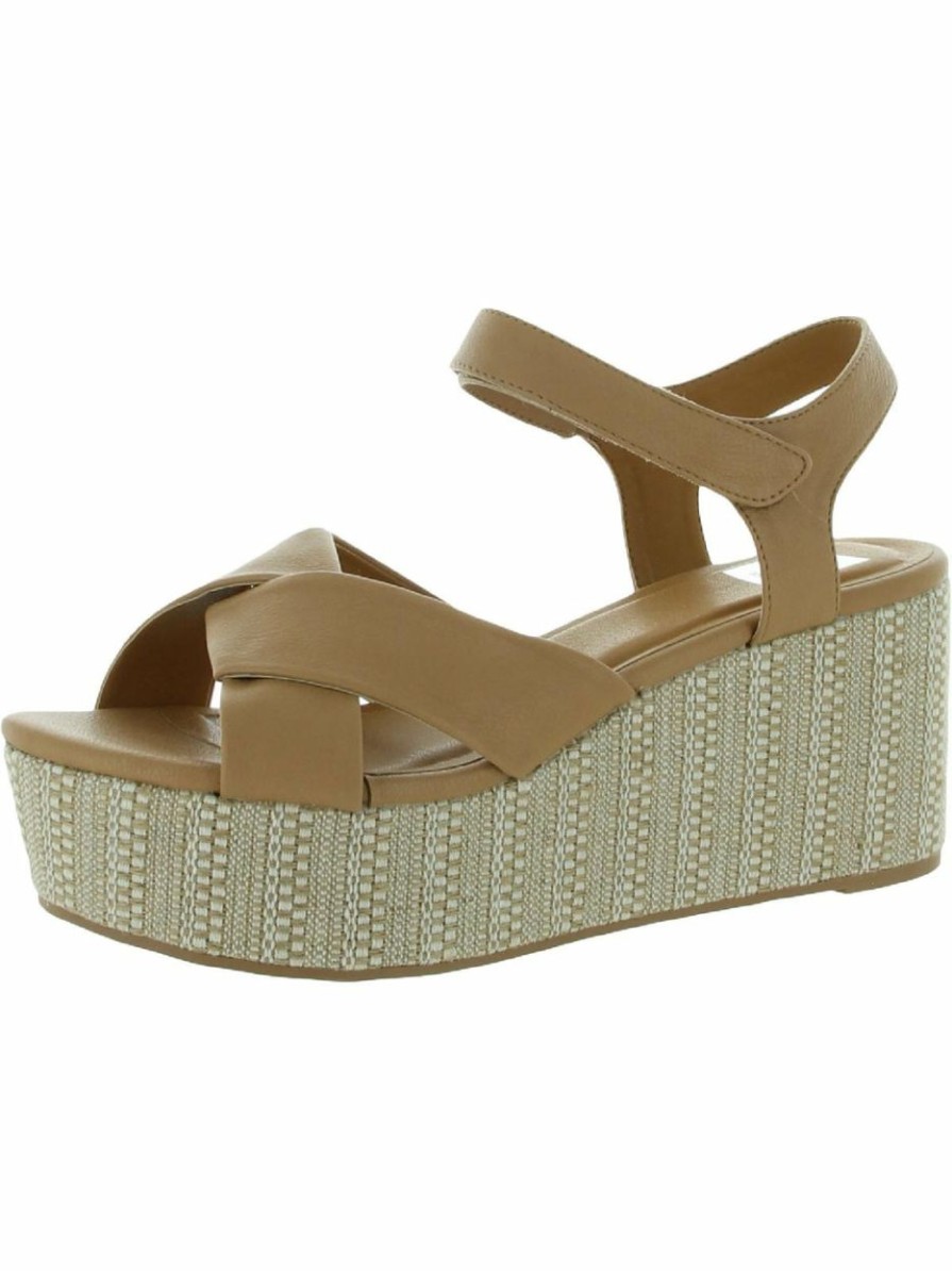 * | Dv By Dolce Vita Vinly Womens Leather Woven Flatform Sandals Camel