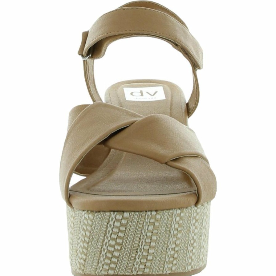 * | Dv By Dolce Vita Vinly Womens Leather Woven Flatform Sandals Camel