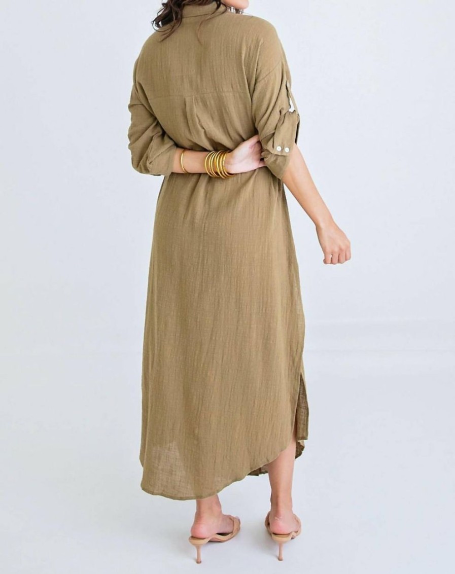 * | Karlie Women Solid Pocket Maxi In Olive