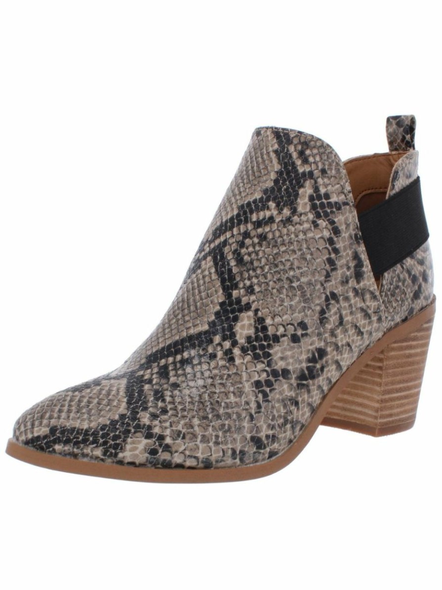 * | Dv By Dolce Vita Fig Womens Faux Leather Snake Print Ankle Boots