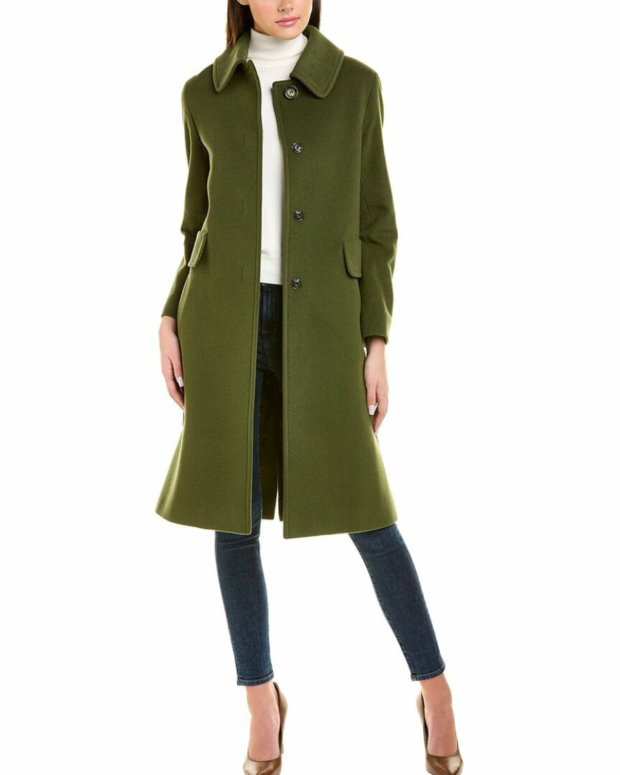 * | Women Cinzia Rocca Icons Wool & Cashmere-Blend Coat Green