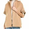 * | Women Cinzia Rocca Icons Wool & Cashmere-Blend Cape Coat Brown