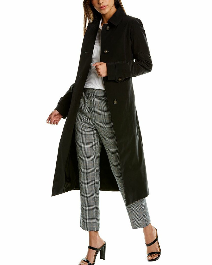 * | Women Cinzia Rocca Icons Wrap Trench Coat Black