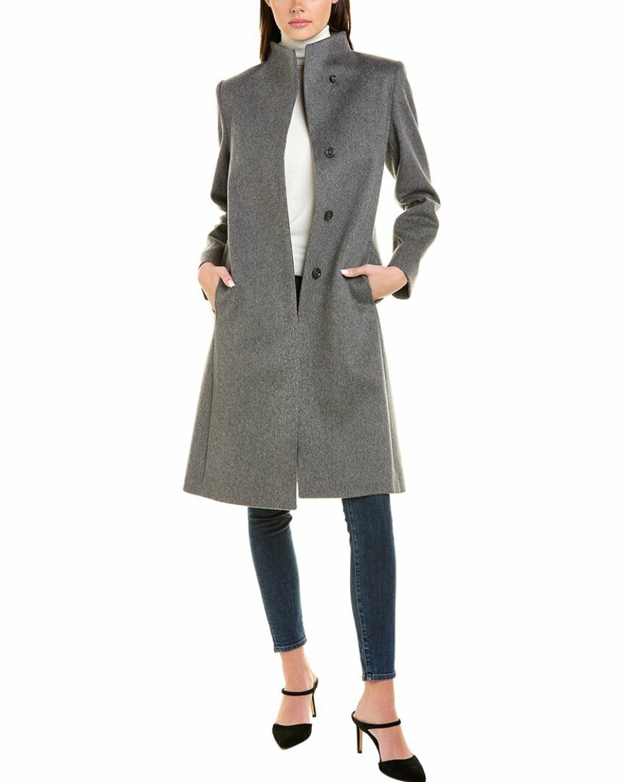 * | Women Cinzia Rocca Icons Wool & Cashmere-Blend Coat Grey