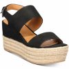 * | Dv By Dolce Vita Venice Womens Faux Suede Espadrilles Platform Sandals Black