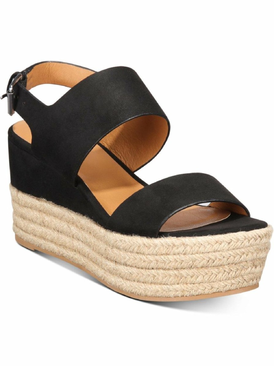 * | Dv By Dolce Vita Venice Womens Faux Suede Espadrilles Platform Sandals Black