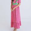 * | Karlie Women Vintage Floral Maxi Dress In Pink