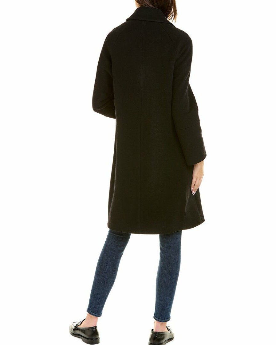 * | Women Cinzia Rocca Icons Wool & Cashmere-Blend Wrap Coat Black