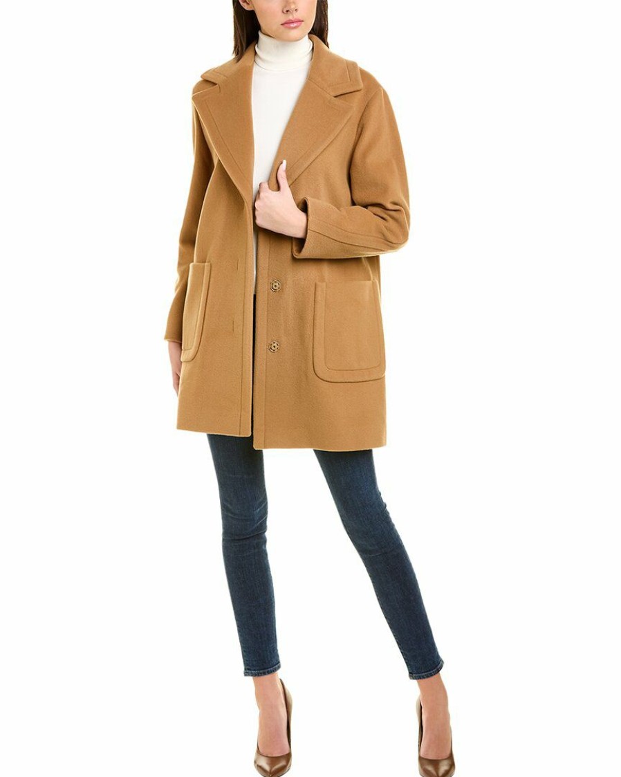 * | Women Cinzia Rocca Icons Wool & Cashmere-Blend Coat Brown