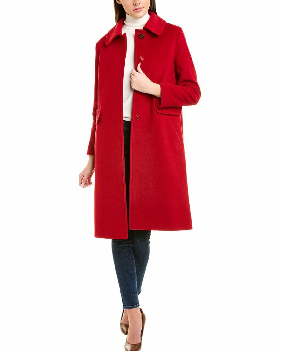 * | Women Cinzia Rocca Icons Wool & Cashmere-Blend Coat Red