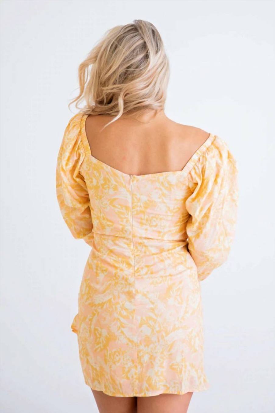 * | Karlie Women Sweetheart Dress In Yellow