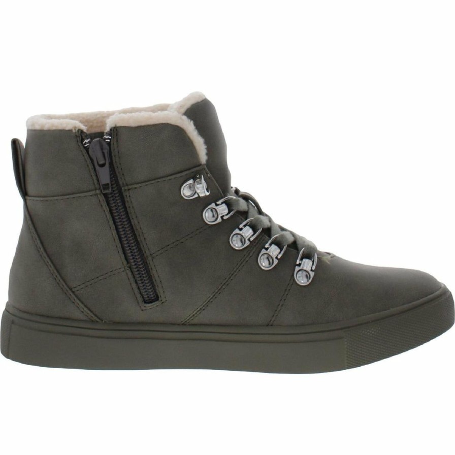 * | Dv By Dolce Vita Andy Womens Faux Leather High Top Casual And Fashion Sneakers Green