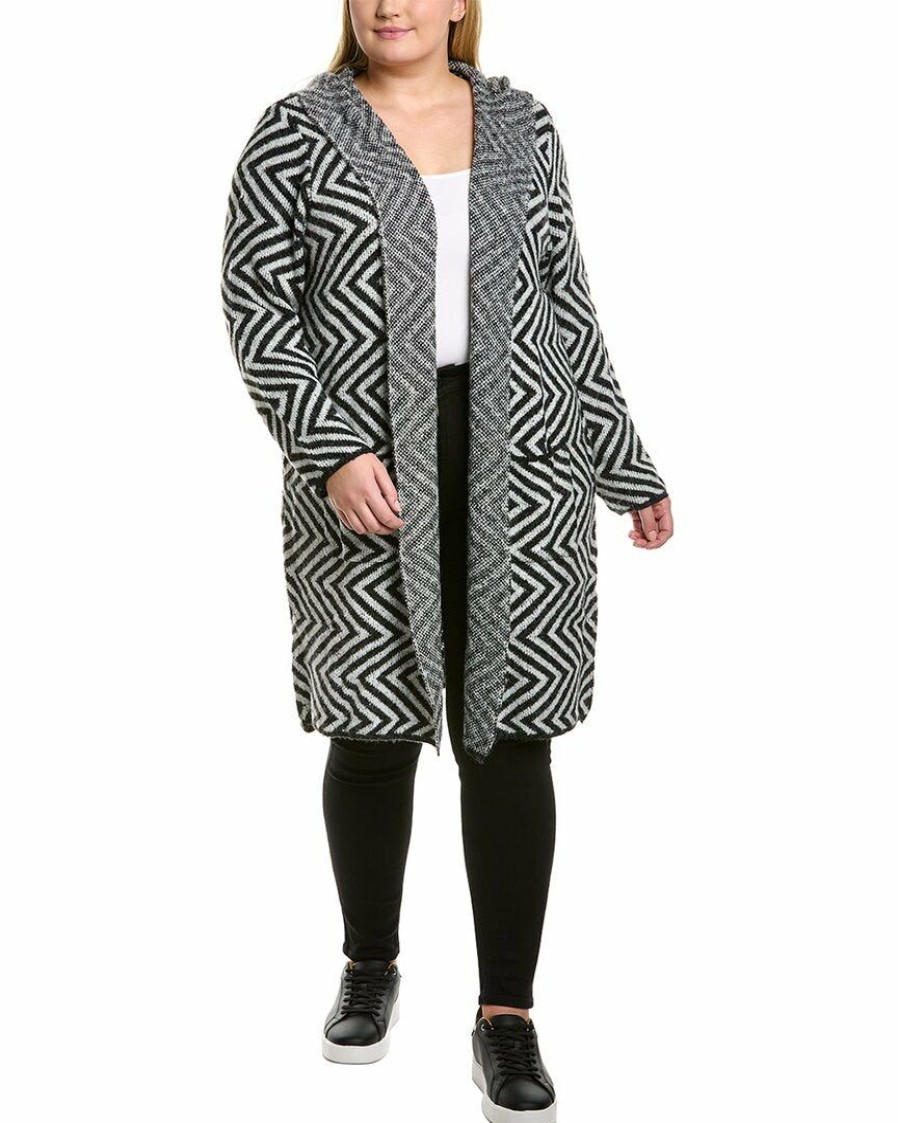 * | Women Joseph A. Plus Hooded Cardigan White