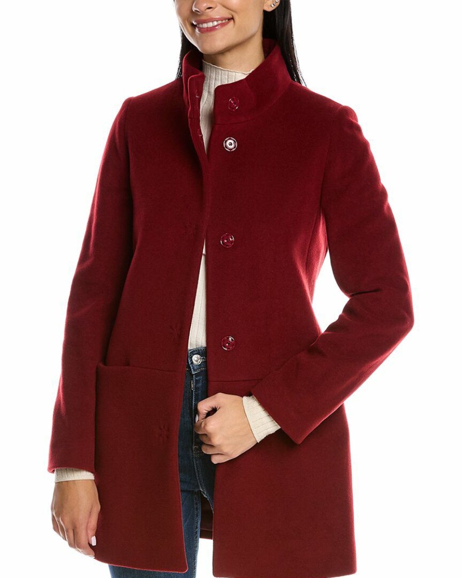 * | Women Cinzia Rocca Icons Wool & Cashmere-Blend Coat Red