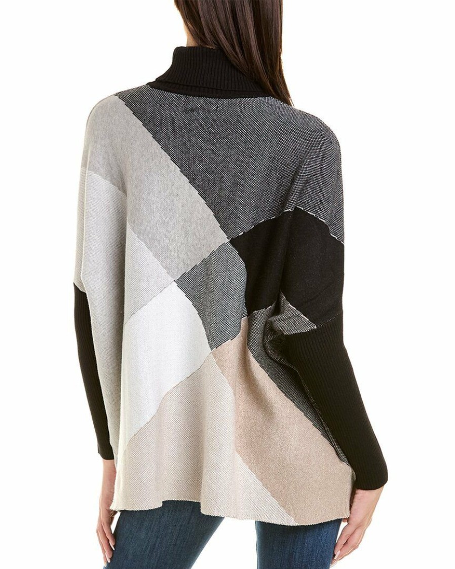 * | Joseph A. Women Joseph A Printed Poncho Grey