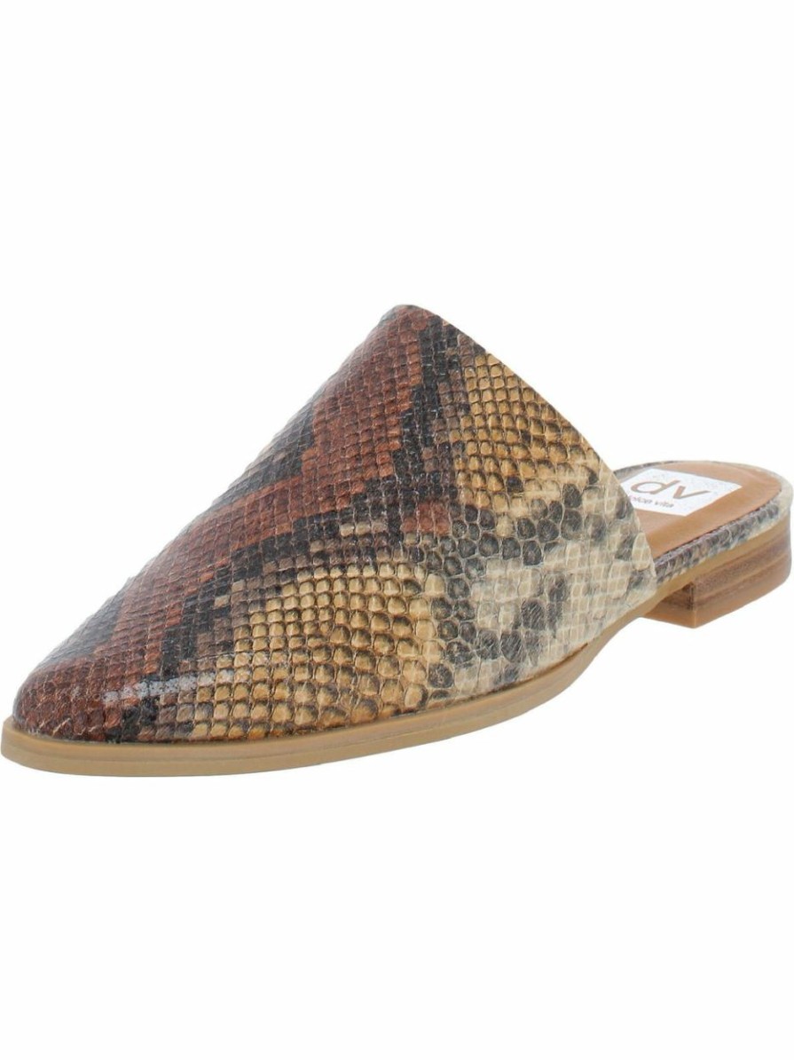 * | Dv By Dolce Vita Ignatia Womens Snake Print Slip-On Mules Tan/Multi