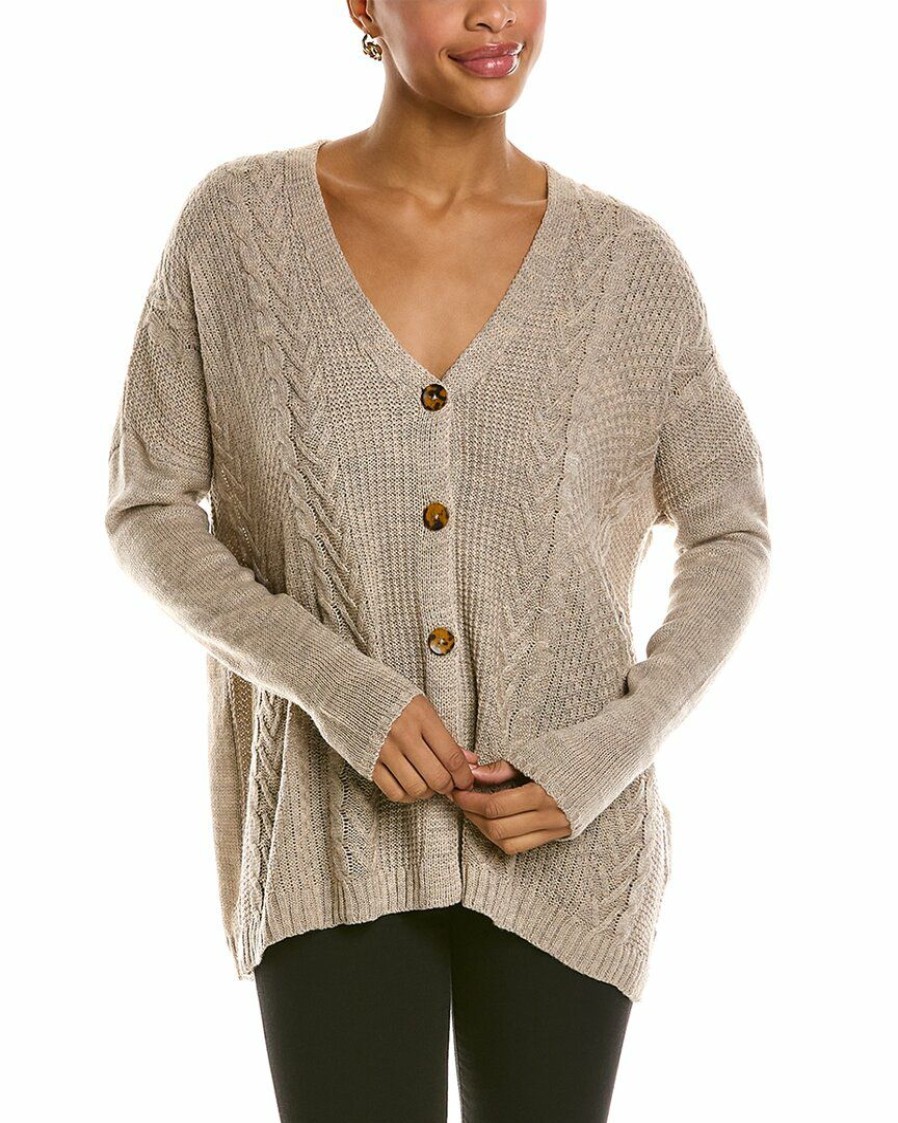 * | Women Joseph A. Cable Knit Cardigan Beige