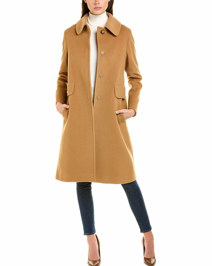 * | Women Cinzia Rocca Icons Wool & Cashmere-Blend Coat Brown