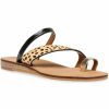 * | Dv By Dolce Vita Lulu Womens Calf Hair Toe Loop Slide Sandals Cheetah