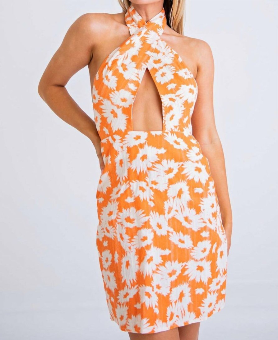 * | Karlie Women Crisscross Dress In Orange