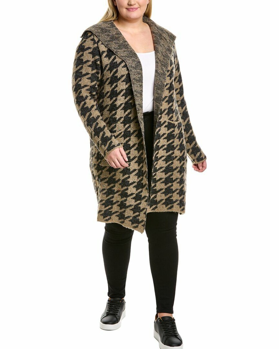 * | Women Joseph A. Plus Draped Open Cardigan Brown