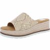 * | Dv By Dolce Vita Brady Womens Snake Skin Dressy Wedge Sandals Cream