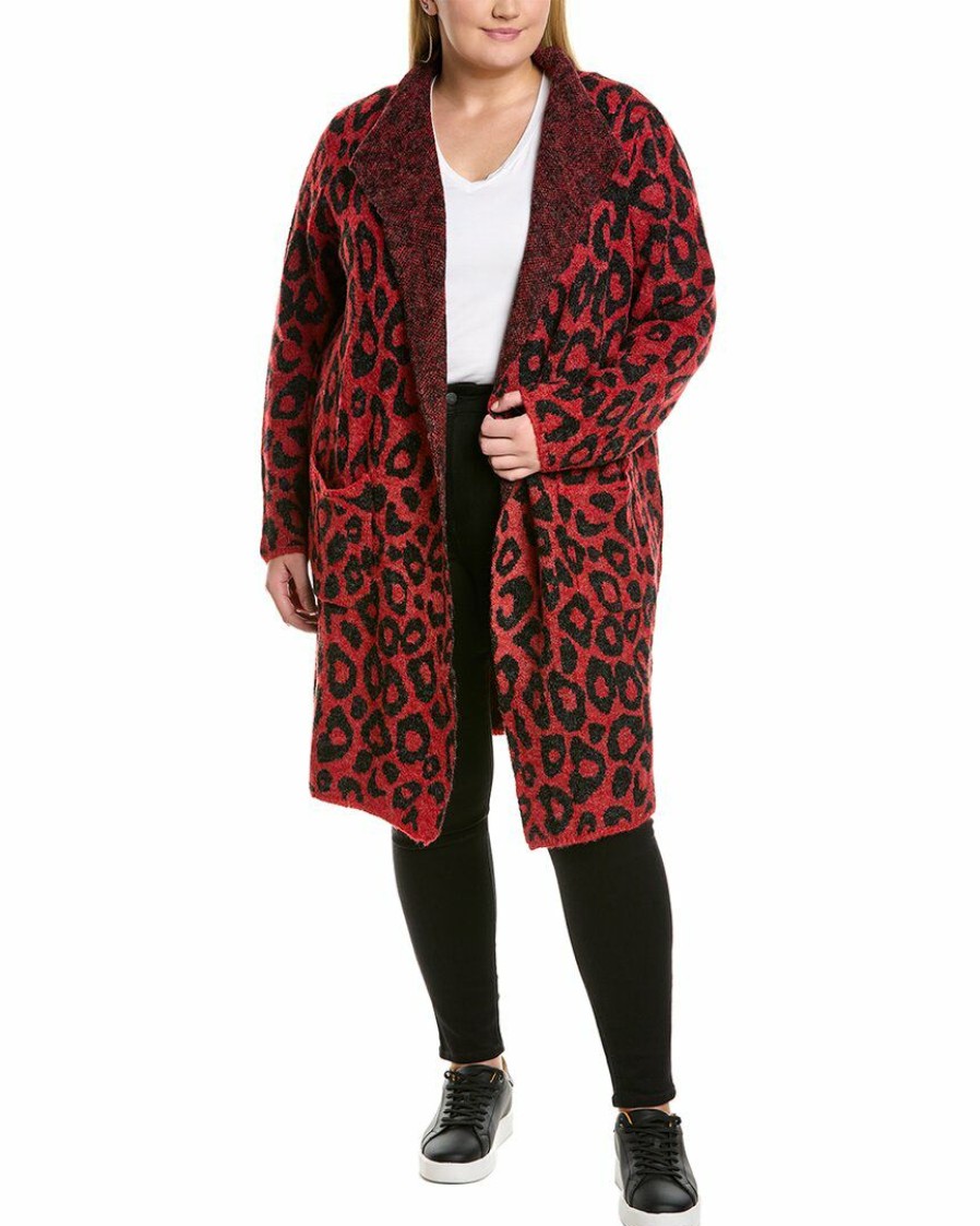 * | Women Joseph A. Plus Draped Open Cardigan Red