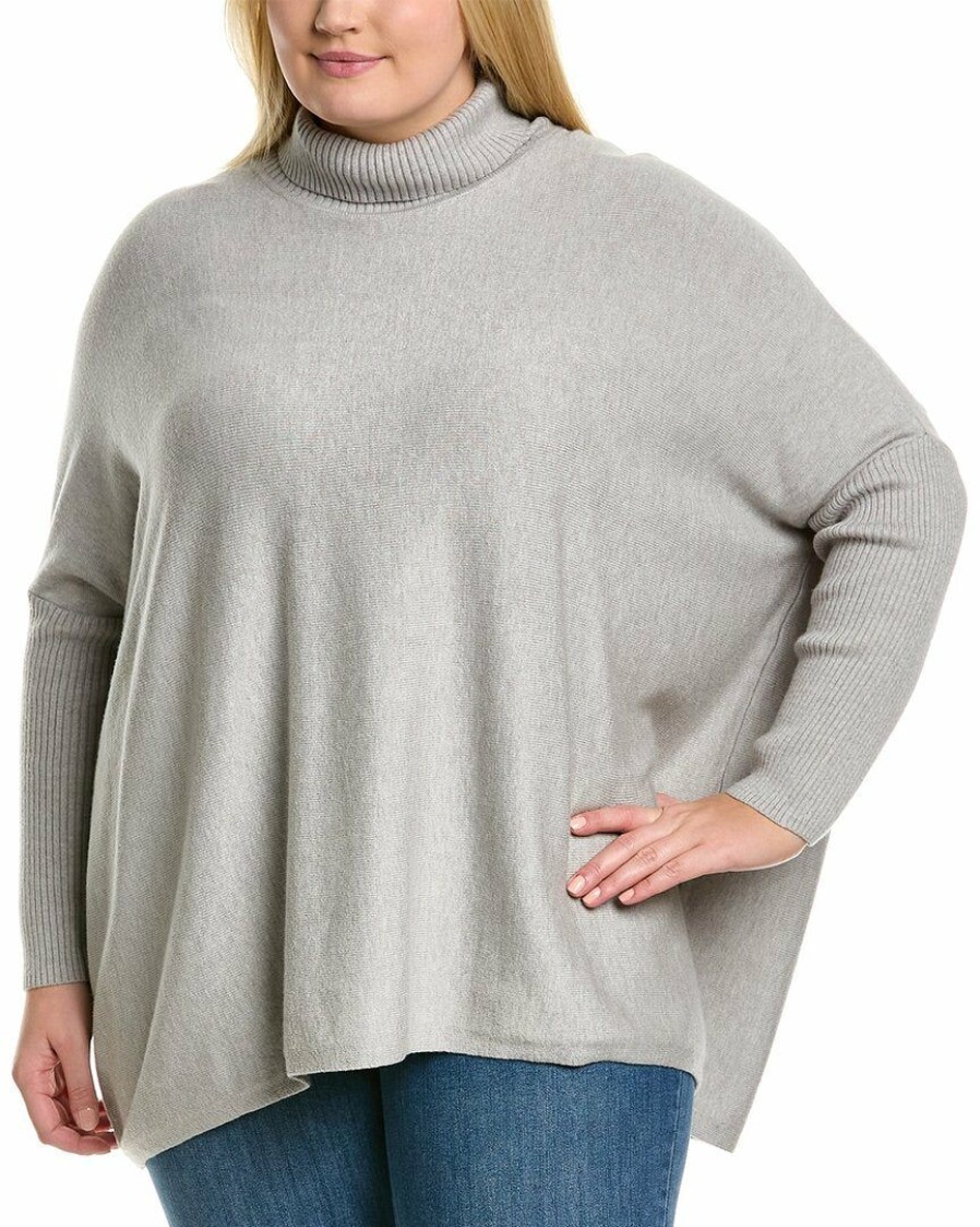 * | Women Joseph A. Plus Poncho Grey