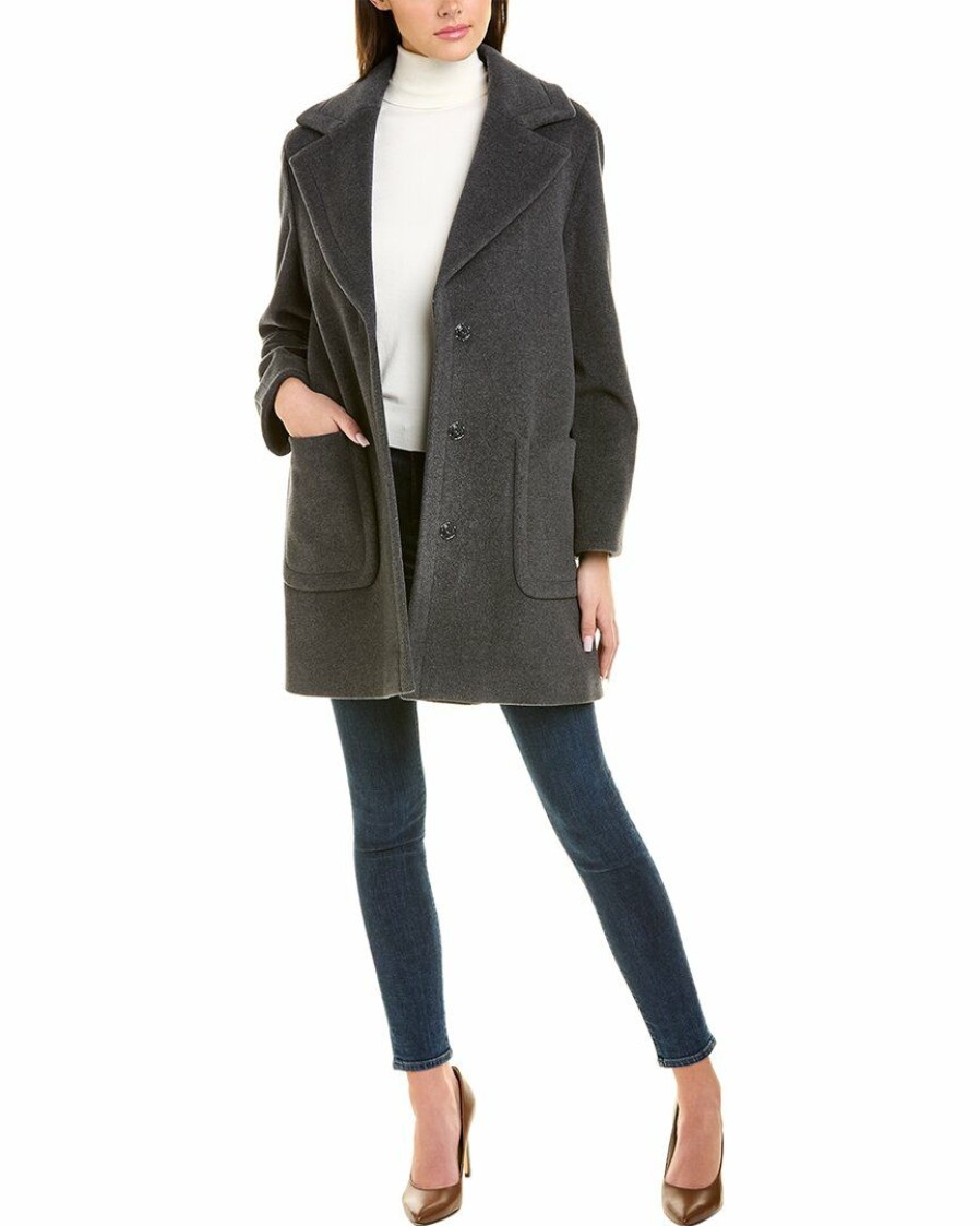 * | Women Cinzia Rocca Icons Wool & Cashmere-Blend Coat Grey