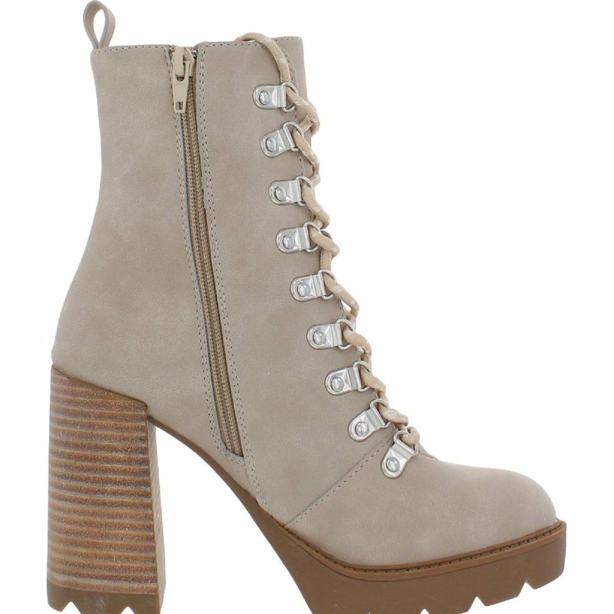 * | Dv By Dolce Vita Dreek Womens Faux Leather Ankle Combat & Lace-Up Boots