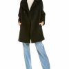 * | Women Cinzia Rocca Icons Double-Breasted Wool & Alpaca-Blend Peacoat Black