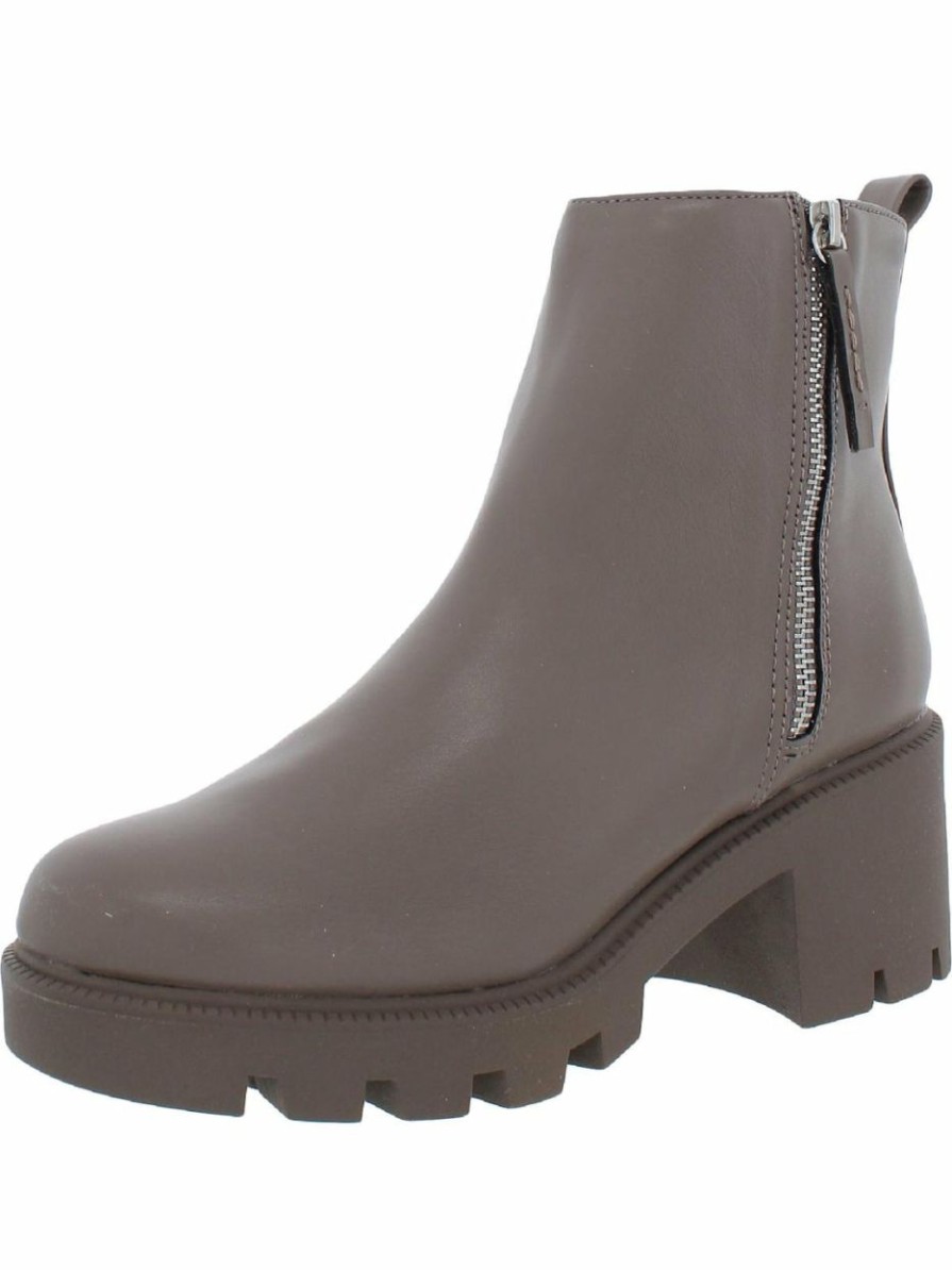 * | Dv By Dolce Vita Nicola Womens Faux Leather Booties Ankle Boots Taupe