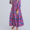 * | Karlie Women Smock Maxi Dress In Multi