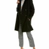 * | Women Cinzia Rocca Icons Medium Length Double Breasted Coat Black