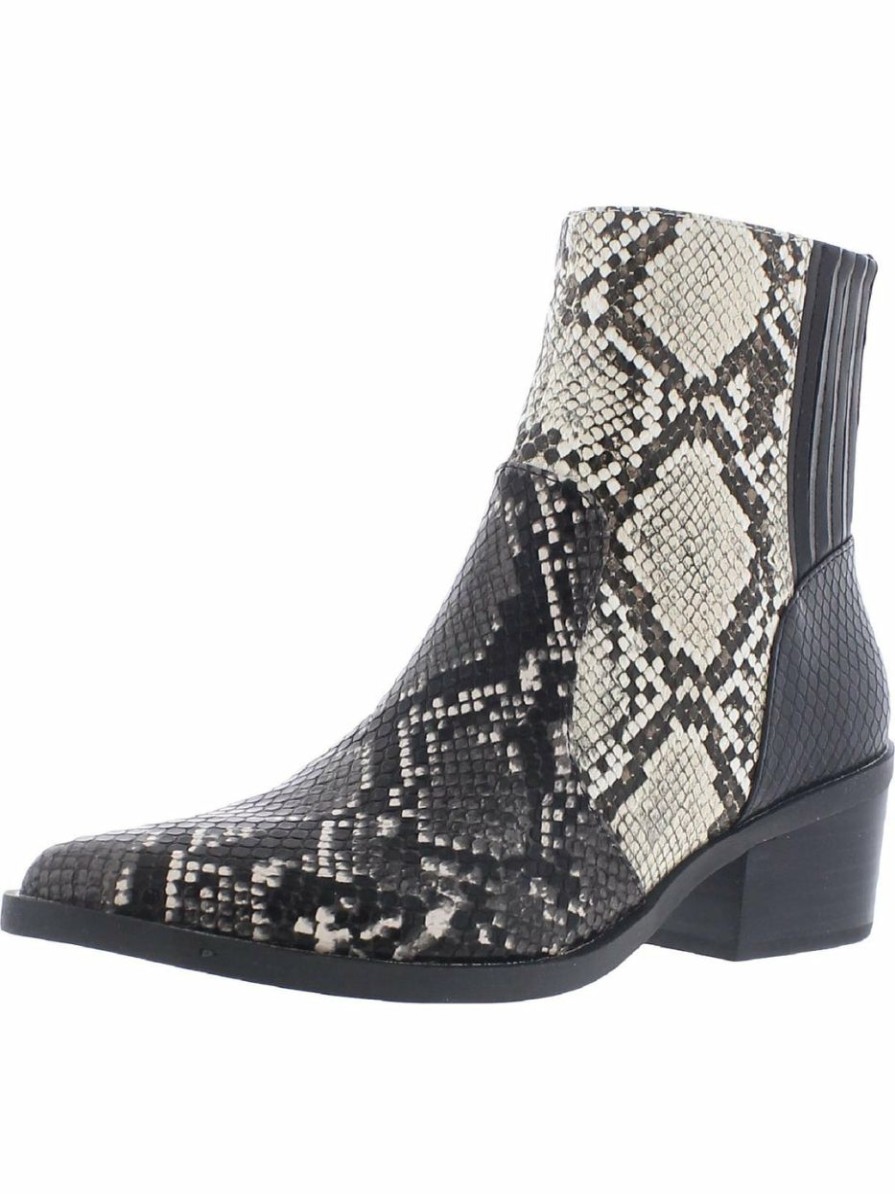 * | Dv By Dolce Vita Zada Womens Faux Leather Snake Print Booties Black Multi