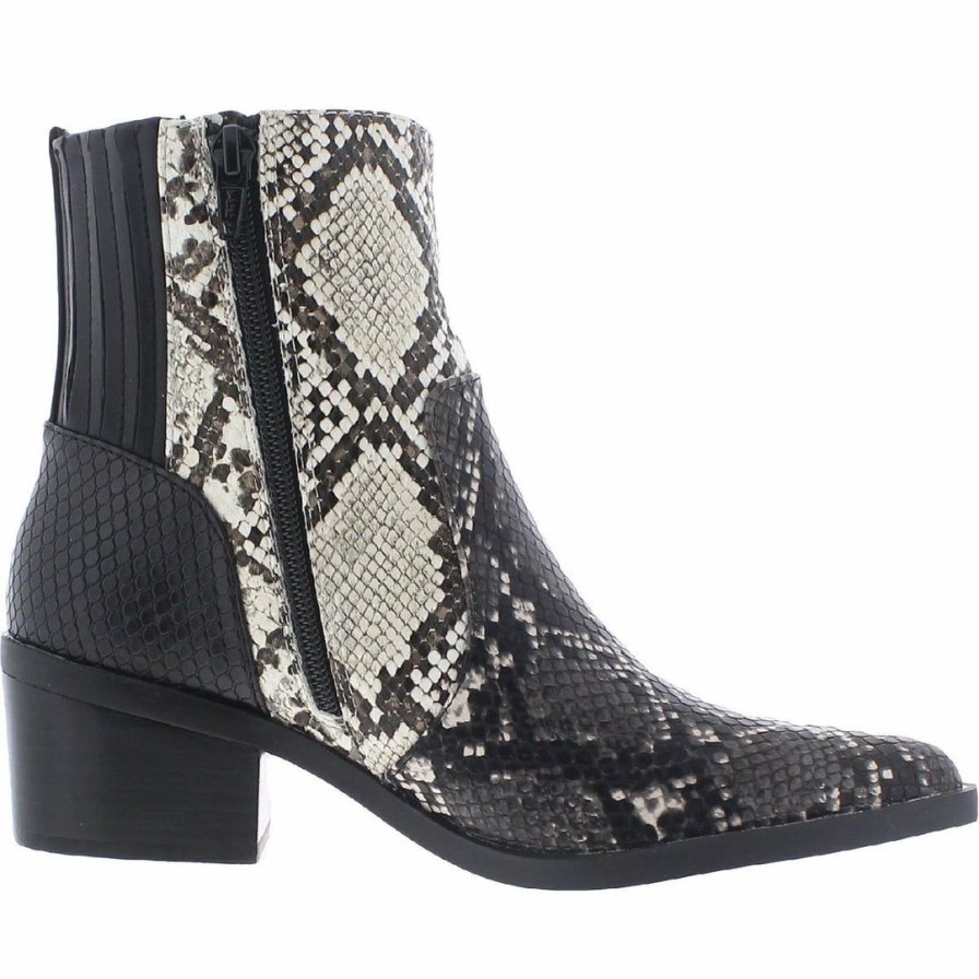 * | Dv By Dolce Vita Zada Womens Faux Leather Snake Print Booties Black Multi