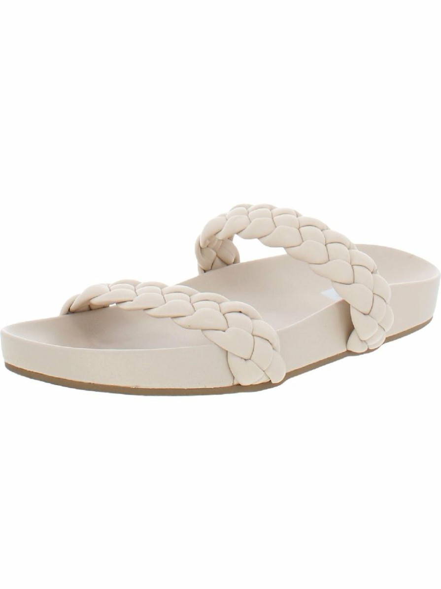 * | Dv By Dolce Vita Pacific Womens Braided Slip On Slide Sandals Off-White