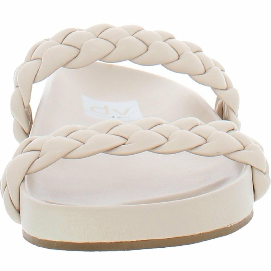 * | Dv By Dolce Vita Pacific Womens Braided Slip On Slide Sandals Off-White