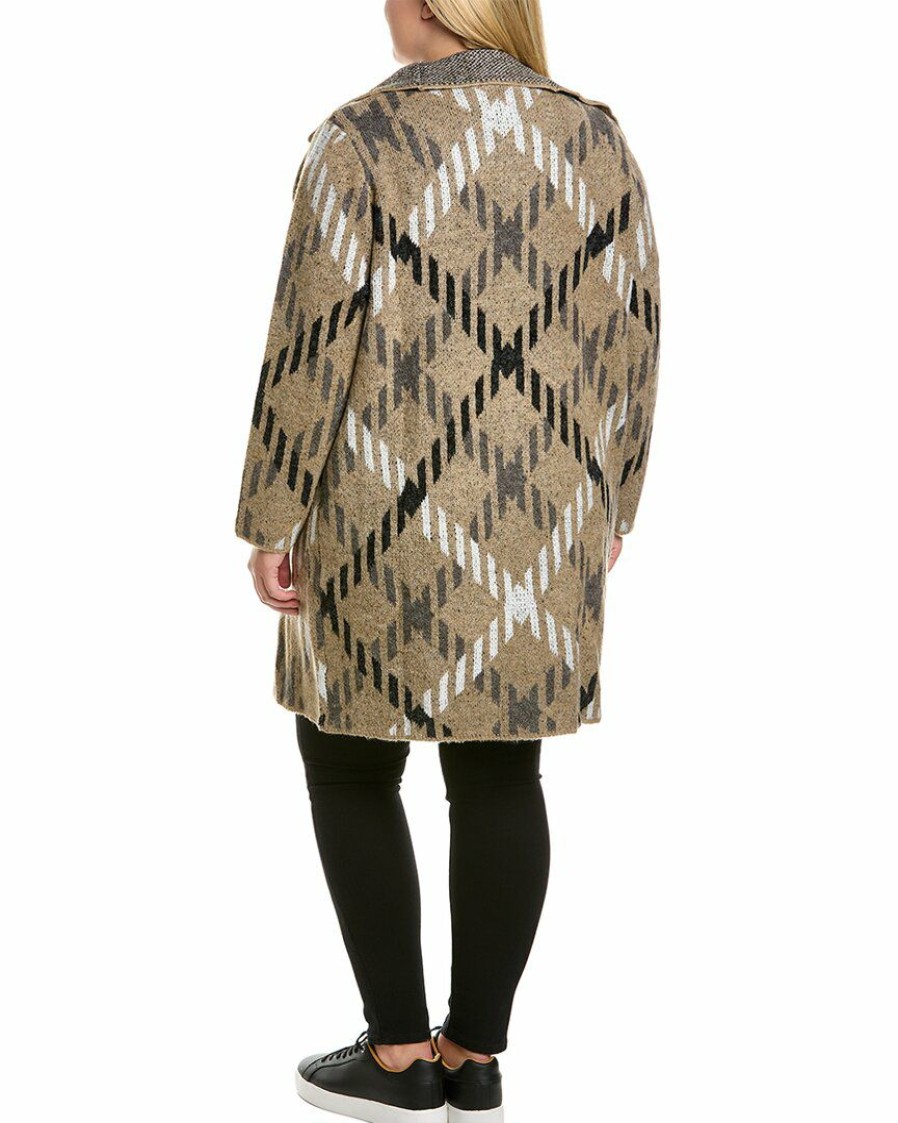 * | Women Joseph A. Plus Draped Open Cardigan Brown