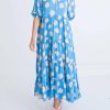 * | Karlie Women Floral Power Puff Sleeve Maxi Dress In Blue