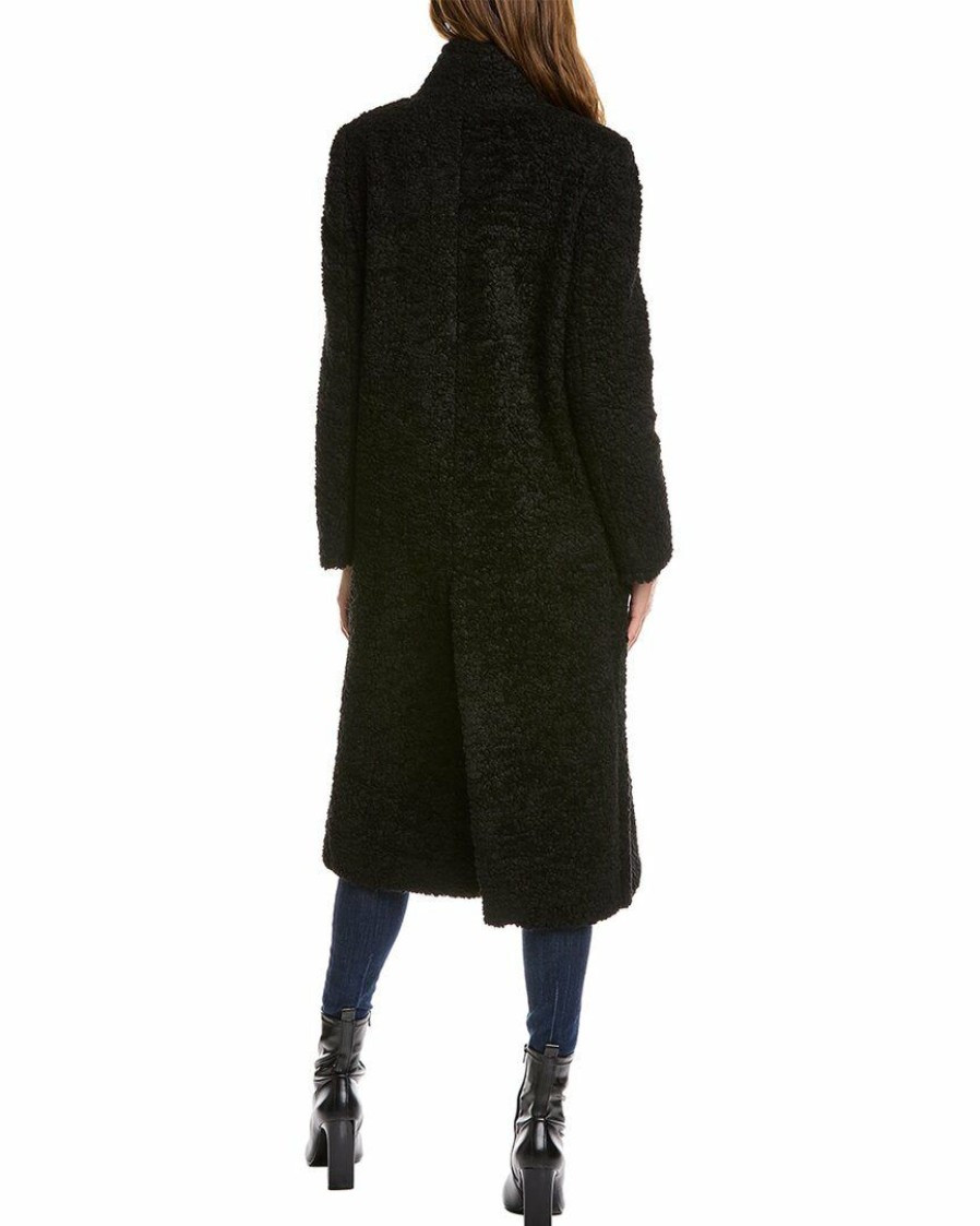 * | Women Cinzia Rocca Icons Wool-Blend Teddy Coat Black